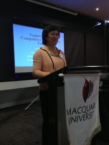 Dr. Kimberly Young speaking at Media Addiction conference in Sydney, Australia.